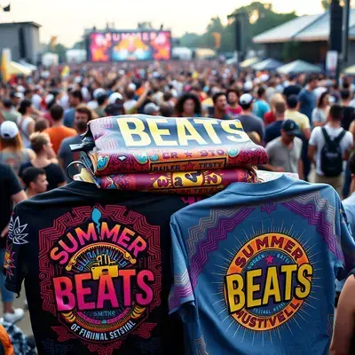 Custom festival t-shirts for Summer Beats Music Festival